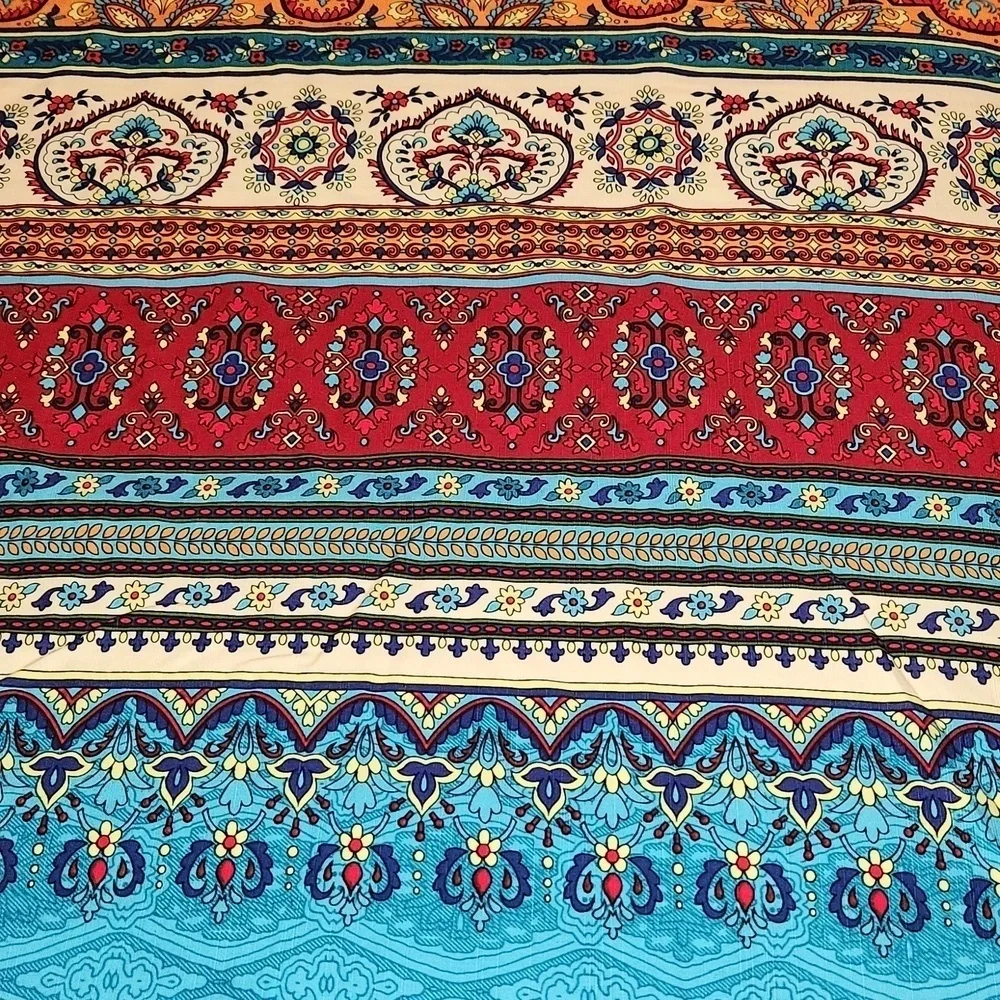 NWOT Bohemian multicolor floral print heavy cotton duvet cover 90